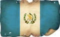 Guatemala Flag On Old Paper