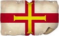 Guernsey Flag On Old Paper