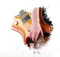 Grunge guitar background Royalty Free Stock Photo