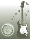 Grunge guitar background Royalty Free Stock Photo