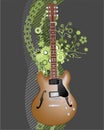 Grunge guitar background Royalty Free Stock Photo