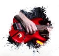 Grunge guitar background Royalty Free Stock Photo