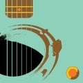 Grunge guitar with manhole