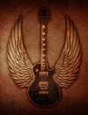 Grunge Guitar with Wings