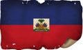 Haiti Flag On Old Paper