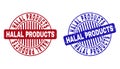 Grunge HALAL PRODUCTS Textured Round Stamp Seals