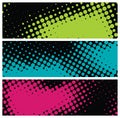 Grunge halftone banners