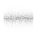 Grunge halftone dots gradient texture background. Black and white random circle dots pattern. Vector illustration
