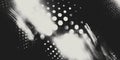 Grunge halftone overlay texture with warped dots on a black background Royalty Free Stock Photo