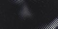 Grunge halftone texture with monochromatic dots on black background creates timeless design Royalty Free Stock Photo