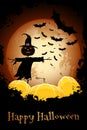 Grunge Halloween Party Background Royalty Free Stock Photo