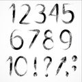 Grunge hand drawn numbers Royalty Free Stock Photo
