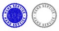 Grunge HAND SERVICE Scratched Stamp Seals