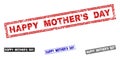 Grunge HAPPY MOTHER`S DAY Textured Rectangle Watermarks Royalty Free Stock Photo