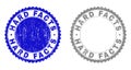 Grunge HARD FACTS Textured Stamp Seals Royalty Free Stock Photo