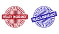 Grunge HEALTH INSURANCE Textured Round Watermarks