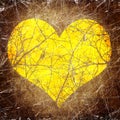 Grunge heart background