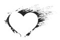 Grunge heart design. valentine day and love symbol. empty space for message