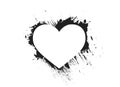 grunge heart template. valentines and love symbol. empty space for message