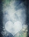 Grunge hearts background