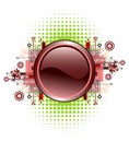 Grunge & hi-tech vector button. Royalty Free Stock Photo