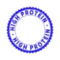 Grunge HIGH PROTEIN Scratched Round Rosette Watermark