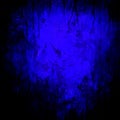 Grunge horror creepy night blue background with black borders, roots