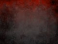 Grunge horror red cloudy background with grey fog and black splashed corners