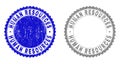 Grunge HUMAN RESOURCES Scratched Stamp Seals