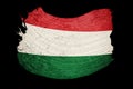 Grunge Hungary flag. Hungarian flag with grunge texture. Brush s Royalty Free Stock Photo