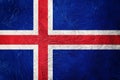 Grunge Iceland flag. Iceland flag with grunge texture.