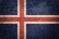 Grunge Iceland flag. Iceland flag with grunge texture