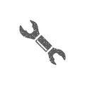 Grunge icon - Bicycle wrench Royalty Free Stock Photo