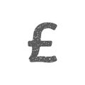 Grunge icon - Poundsterling symbol