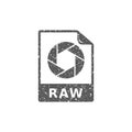 Grunge icon - RAW file format