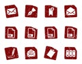 Grunge icon stickers 4 Royalty Free Stock Photo