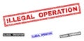 Grunge ILLEGAL OPERATION Textured Rectangle Watermarks