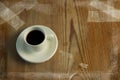 Grunge image of cup of coffee on table Royalty Free Stock Photo