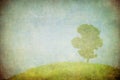 Grunge image of a tree over grunge background Royalty Free Stock Photo