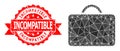 Grunge Incompatible Stamp and Case Low-Poly Mocaic Icon