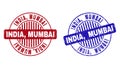 Grunge INDIA, MUMBAI Textured Round Watermarks