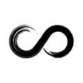 Grunge infinity brush logo