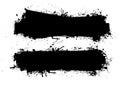 Grunge ink banner black