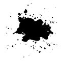 Grunge ink blot with streaks,splashes,spots,dots,streaks.Abstract spot.Splatters of paint, watercolor for Rorschach Test.Use for