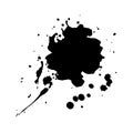 Grunge ink blot with streaks,splashes,spots,dots,streaks.Abstract spot.Splatters of paint, watercolor for Rorschach Test.Use for