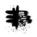 Grunge ink blot with streaks,splashes,spots,dots,streaks.Abstract spot.Splatters of paint, watercolor for Rorschach Test.Use for