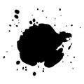 Grunge ink blot with streaks,splashes,spots,dots,streaks.Abstract spot.Splatters of paint, watercolor for Rorschach Test.Use for