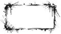 Grunge Ink Splatter Frame with Copy Space Royalty Free Stock Photo
