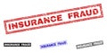 Grunge INSURANCE FRAUD Textured Rectangle Stamps