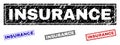 Grunge INSURANCE Scratched Rectangle Watermarks